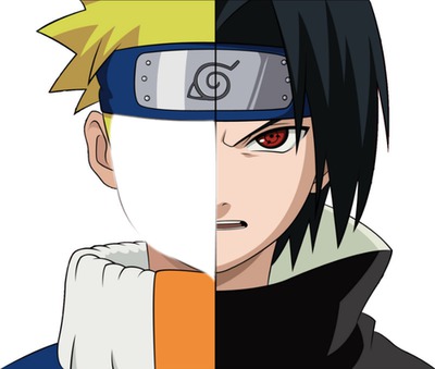 Naruto e Sasuke Montaje fotografico