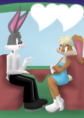 Lola Bunny end Bugs Bunny Love Фотомонтажа