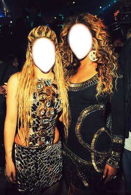 Beyonce y shakira Fotomontáž