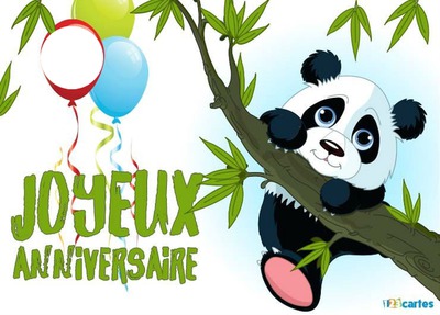 anniversaire panda Φωτομοντάζ