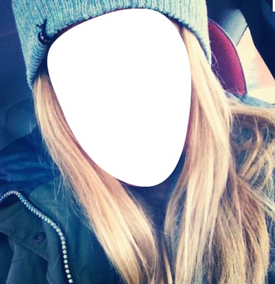 Blonde selfie Fotomontage