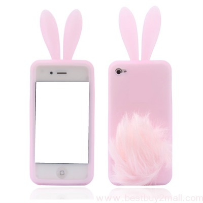 iphone case with rabbit tale Фотомонтаж