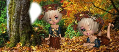 forest pixies Photo frame effect