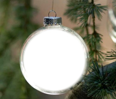 christmas bulb Photo frame effect