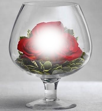Taça Com Rosas Vermelhas! By*Maria Ribeiro* Fotomontagem