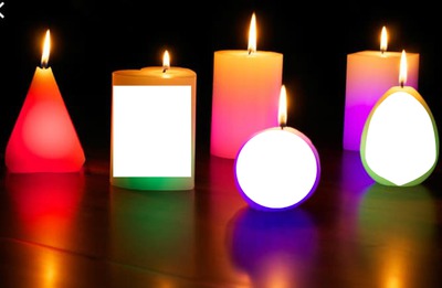 color full candles Fotomontaža