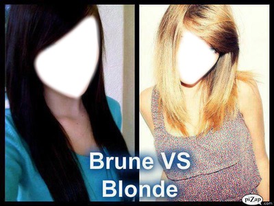 brune vs blonde Fotomontage