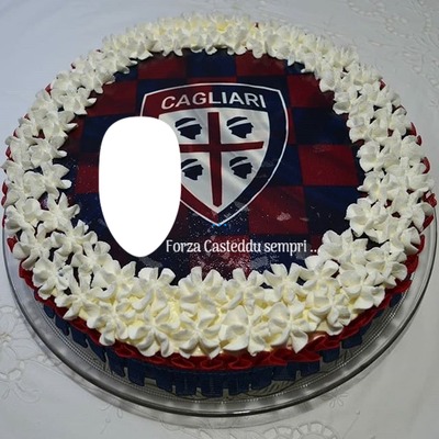 Torta Cagliari calcio Fotomontáž