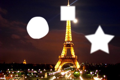 Paris Gece Batışı Fotomontažas