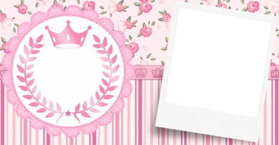 marco floral corona Photo frame effect