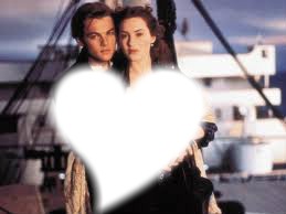 Titanic Jack et rose coeur Valokuvamontaasi