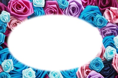cadre fleur rose Fotomontage