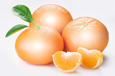 Fruta mandarina Fotomontasje