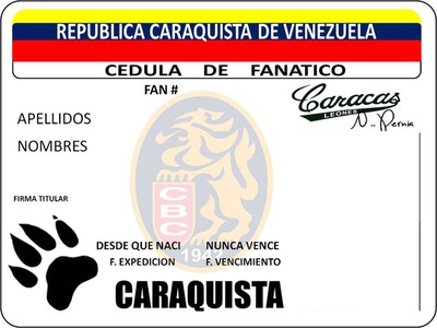 Credencial Caraquista Fotomontagem