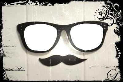 2 photos dans des lunettes Photo frame effect