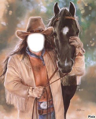 amerindien cheval Photomontage
