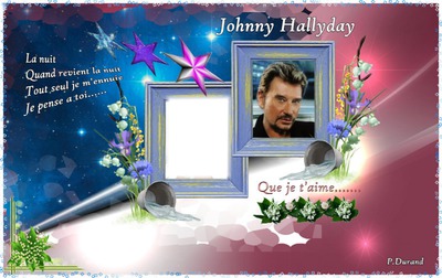 johnny halliday Photo frame effect
