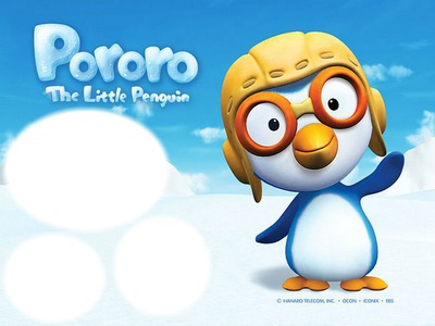 Pororo The Little Penguin Fotomontāža