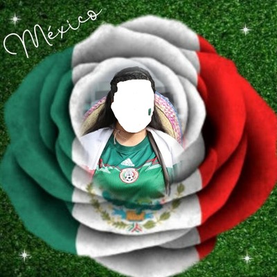 renewilly bandera mexico y foto Fotomontaggio