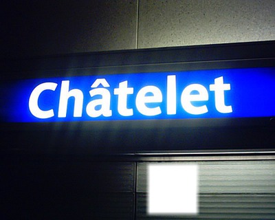 Panneau Station de Métro Châtelet Фотомонтаж