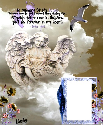 in loving memory of my angel Photo frame effect