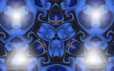Blue Kaleidoscope Photomontage