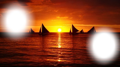 Ocean Sunset Фотомонтажа