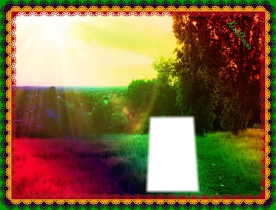 A GATE TO RAINBOW WORLD Photo frame effect
