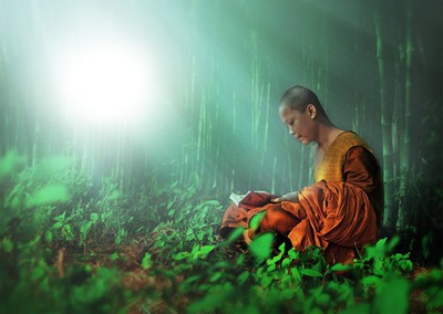 moine bouddhiste Фотомонтажа