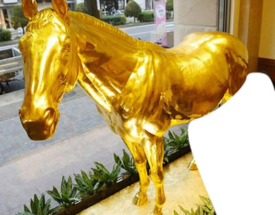 cheval d'or Fotómontázs