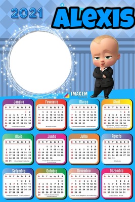 calendario jefe bebe Fotomontage