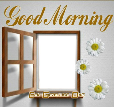 good moring Photo frame effect