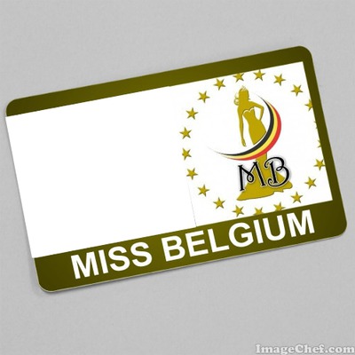 Miss Belgium Card Photo frame effect