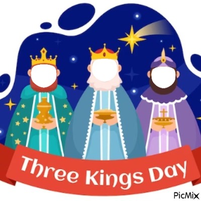 Three Kings Day Photo frame effect