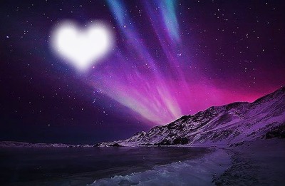 aurore boreal Montaje fotografico