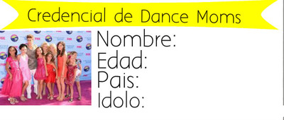 Credencial de dance moms Fotomontáž