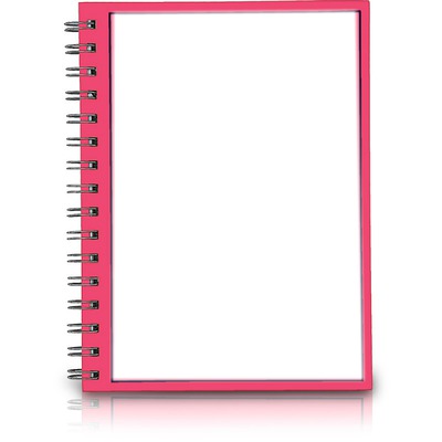 caderno rosa Fotomontaža