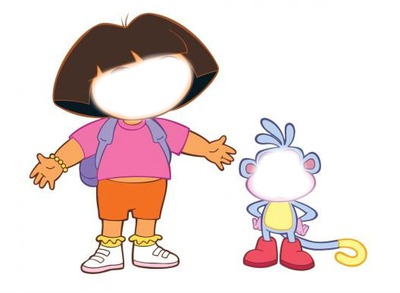 Dora et Babouche Фотомонтажа