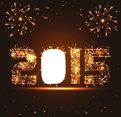 new year 2015 Photo frame effect
