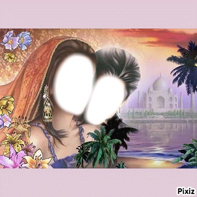 couple d'hindous Photo frame effect