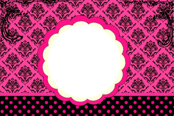 PINK AND BLACK Photo frame effect