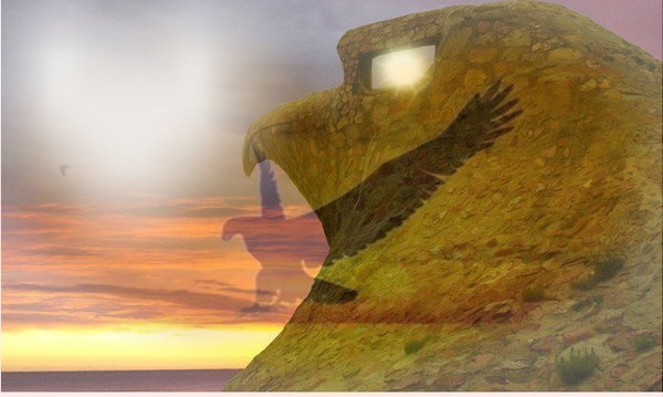 Amanecer Aguila Fotomontasje