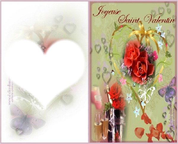 Carte ST valentin! Photo frame effect
