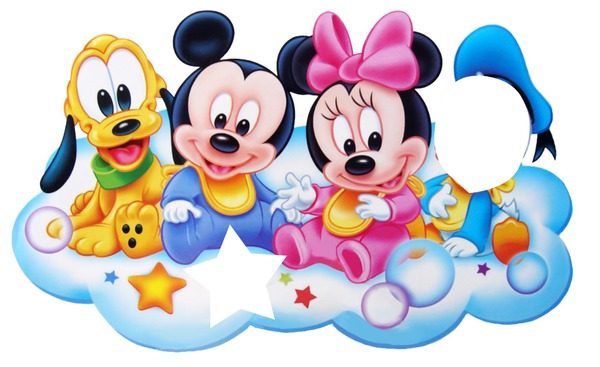 mickey baby & friends Photo frame effect