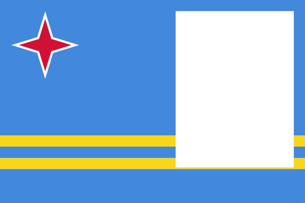 Aruba flag Fotomontage