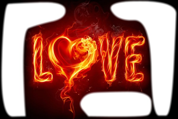 Love Fire Photo frame effect