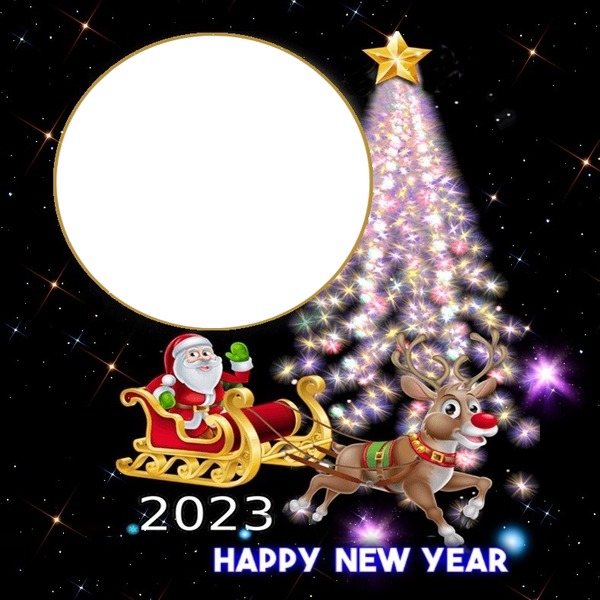 Happy New Year 2023. Фотомонтаж