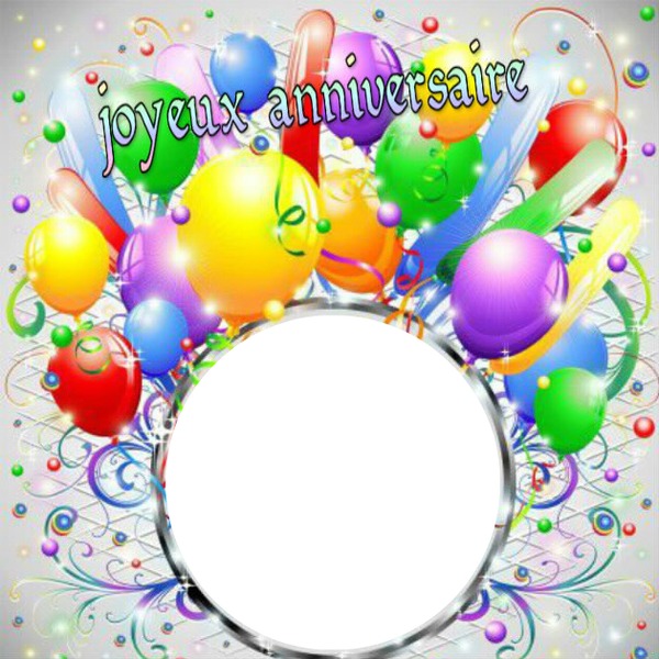 joyeux anniversaire 1 photo ballon Photomontage