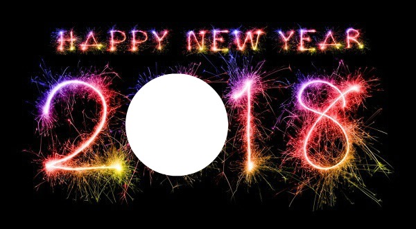 happy new year 2018 フォトモンタージュ