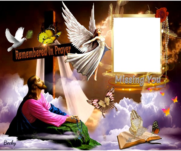 remembred in prayer Fotomontažas
